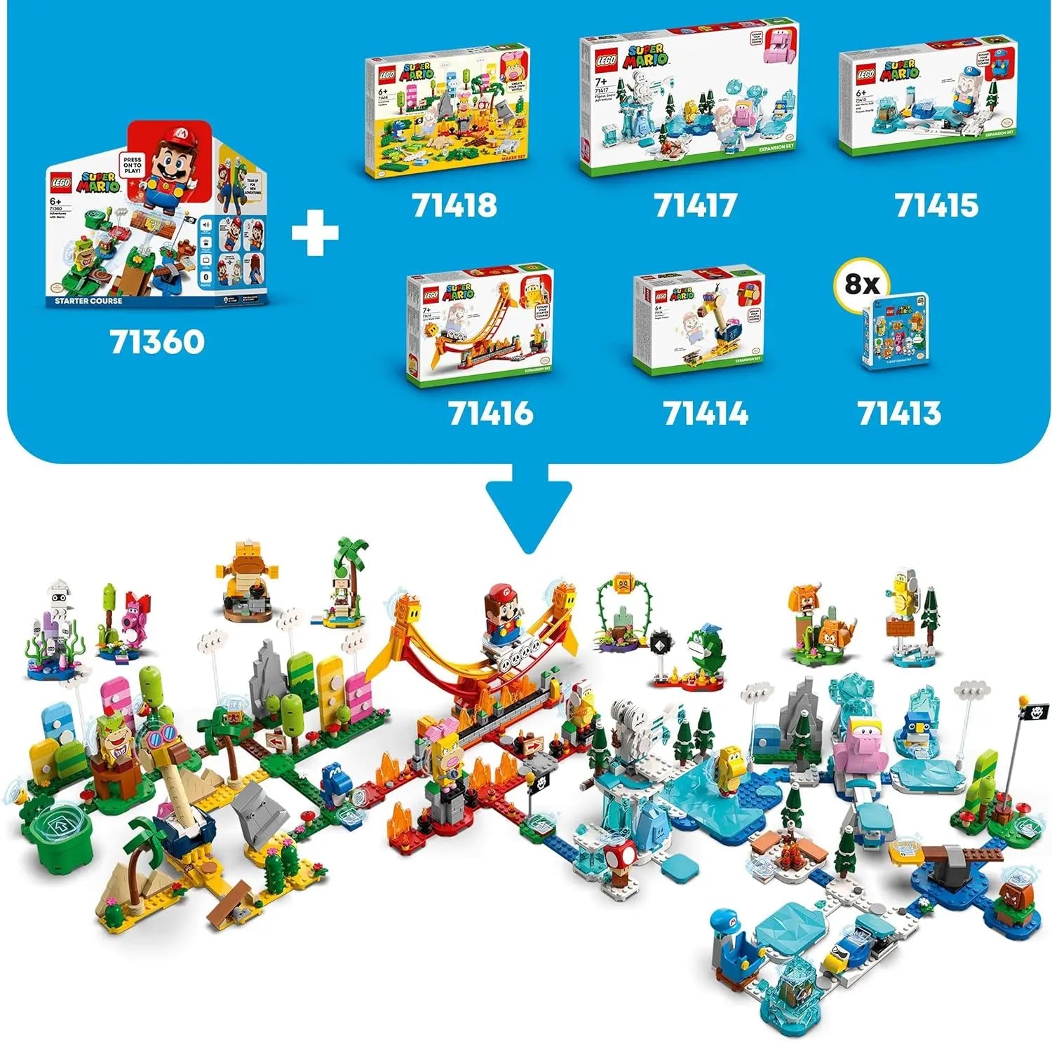 jouet LEGO Super Mario 71417 Ensemble d’Extension L'Aventure dans la Neige de Morsinet, Jouet pour Enfants à Combiner avec Pack de Démarrage, et Figurines Congélo lego
