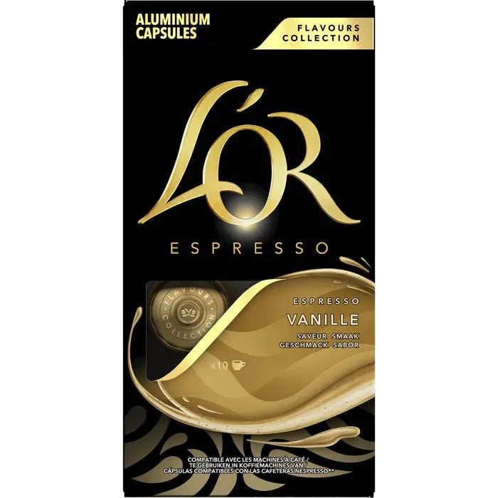 Capsules de café L'OR Espresso Capsules de café vanille Poids ou quantité :10 capsules L'Or