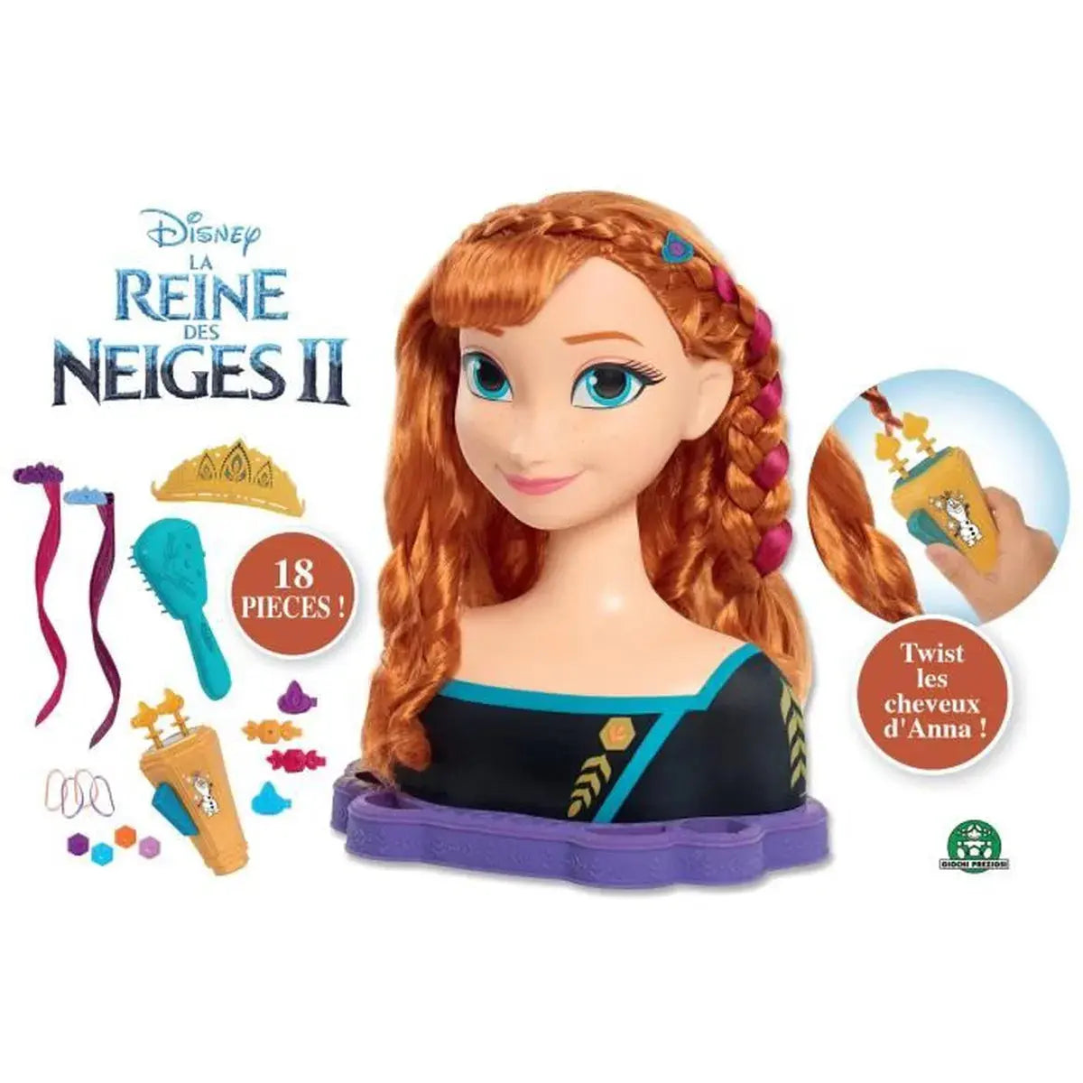 jouet pour enfant La Reine des Neiges 2 Tête à Coiffer Disney