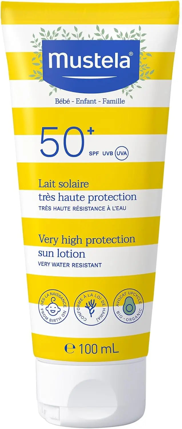 creme visage MUSTELA Lait Solaire Très Haute Protection SPF50+ 100ml - Visage et Corps MUSTELA