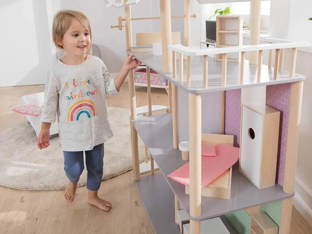 jouet pour enfant Maison De Poupée Bois XL + Incl.19 Accessoires Spin Master