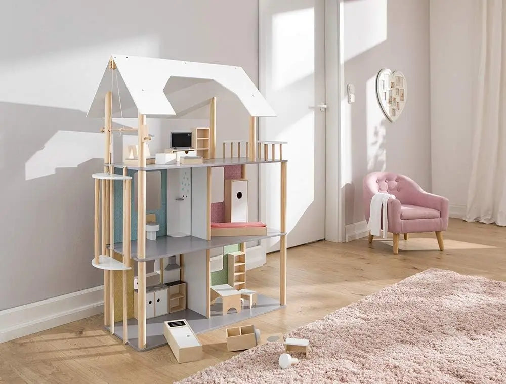 jouet pour enfant Maison De Poupée Bois XL + Incl.19 Accessoires Spin Master