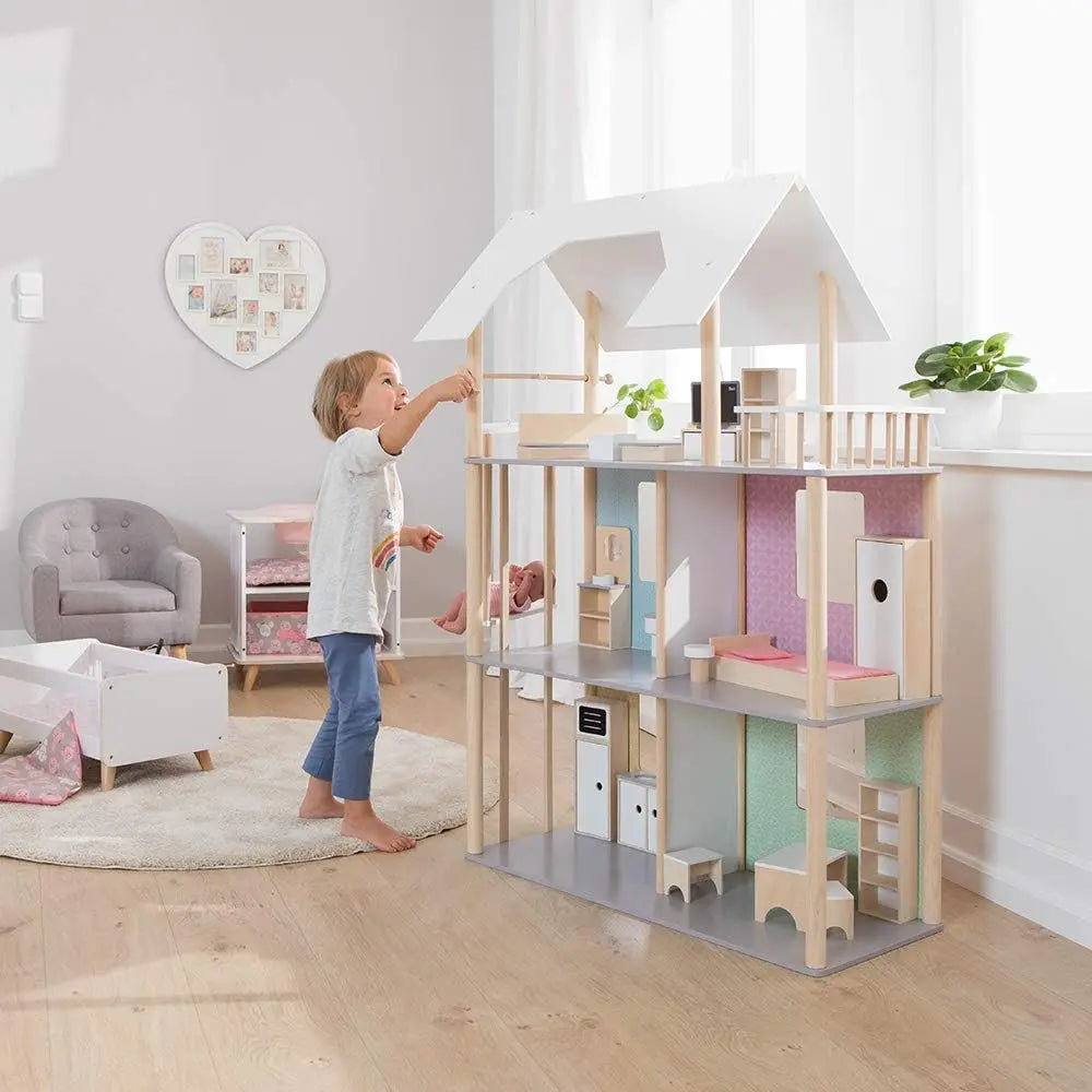 jouet pour enfant Maison De Poupée Bois XL + Incl.19 Accessoires Spin Master