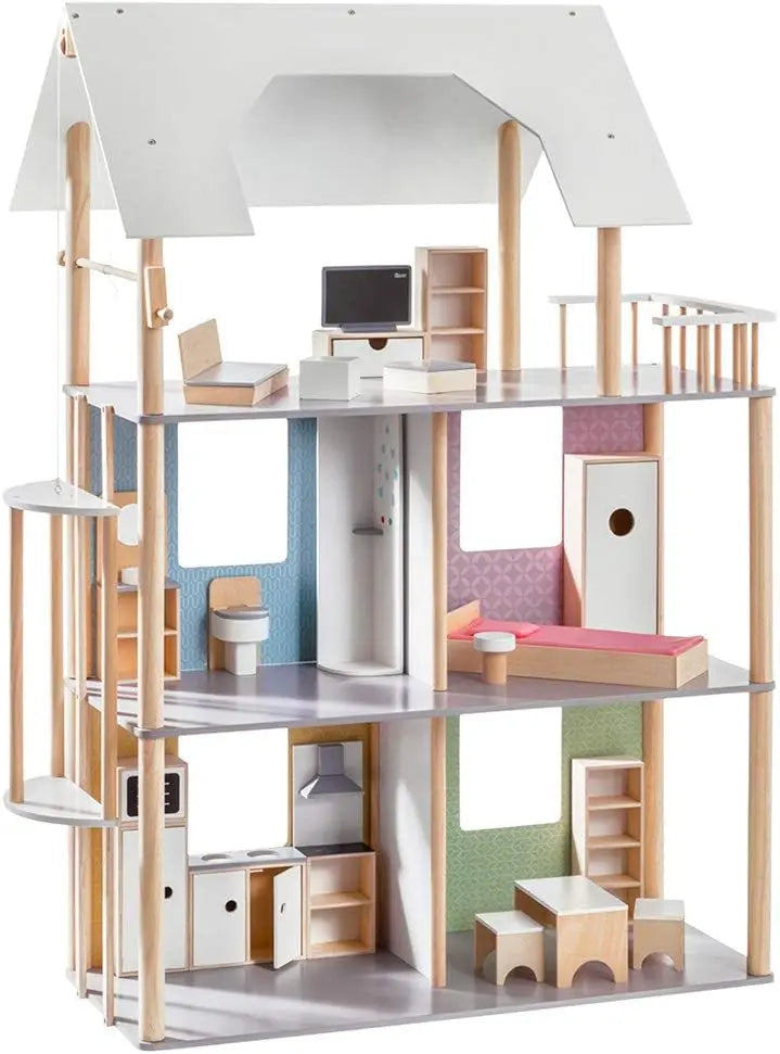 jouet pour enfant Maison De Poupée Bois XL + Incl.19 Accessoires Spin Master