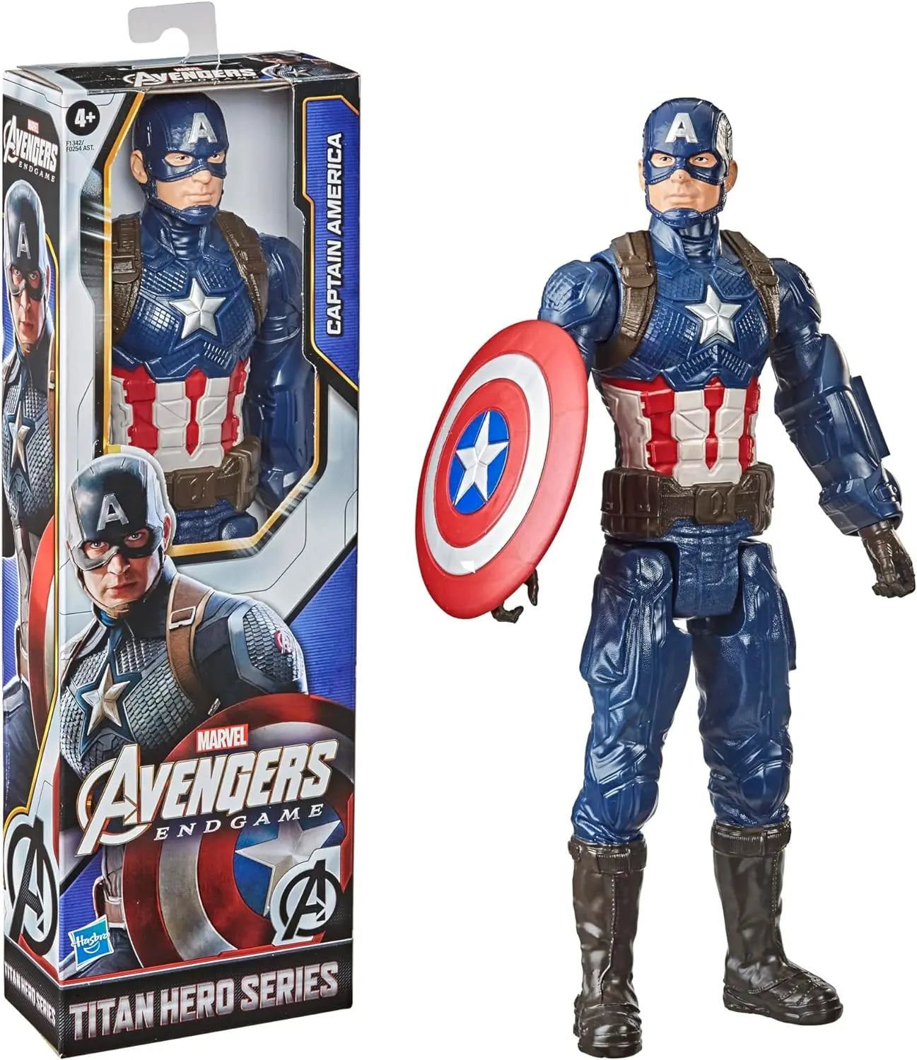 Figurines jouets Marvel Hasbro F1342 Titan Hero Series, Multicolore, Figurine à Collectionner Captain America de 30 cm, Jouet pour Enfants à partir de 4 Ans Avengers