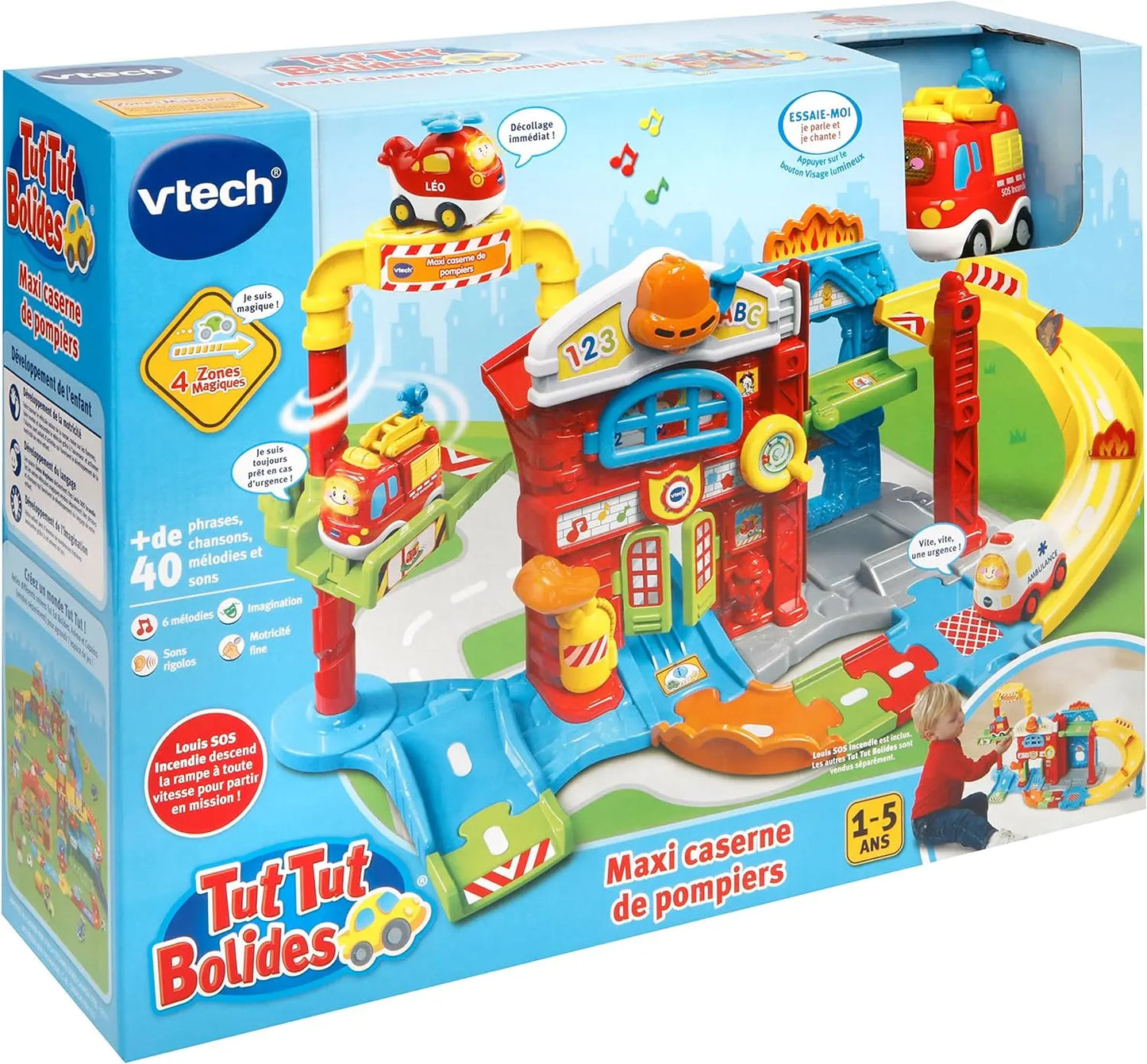 jeux de conduite Maxi Caserne De Pompiers Tut Tut Bolides Vtech playmobil