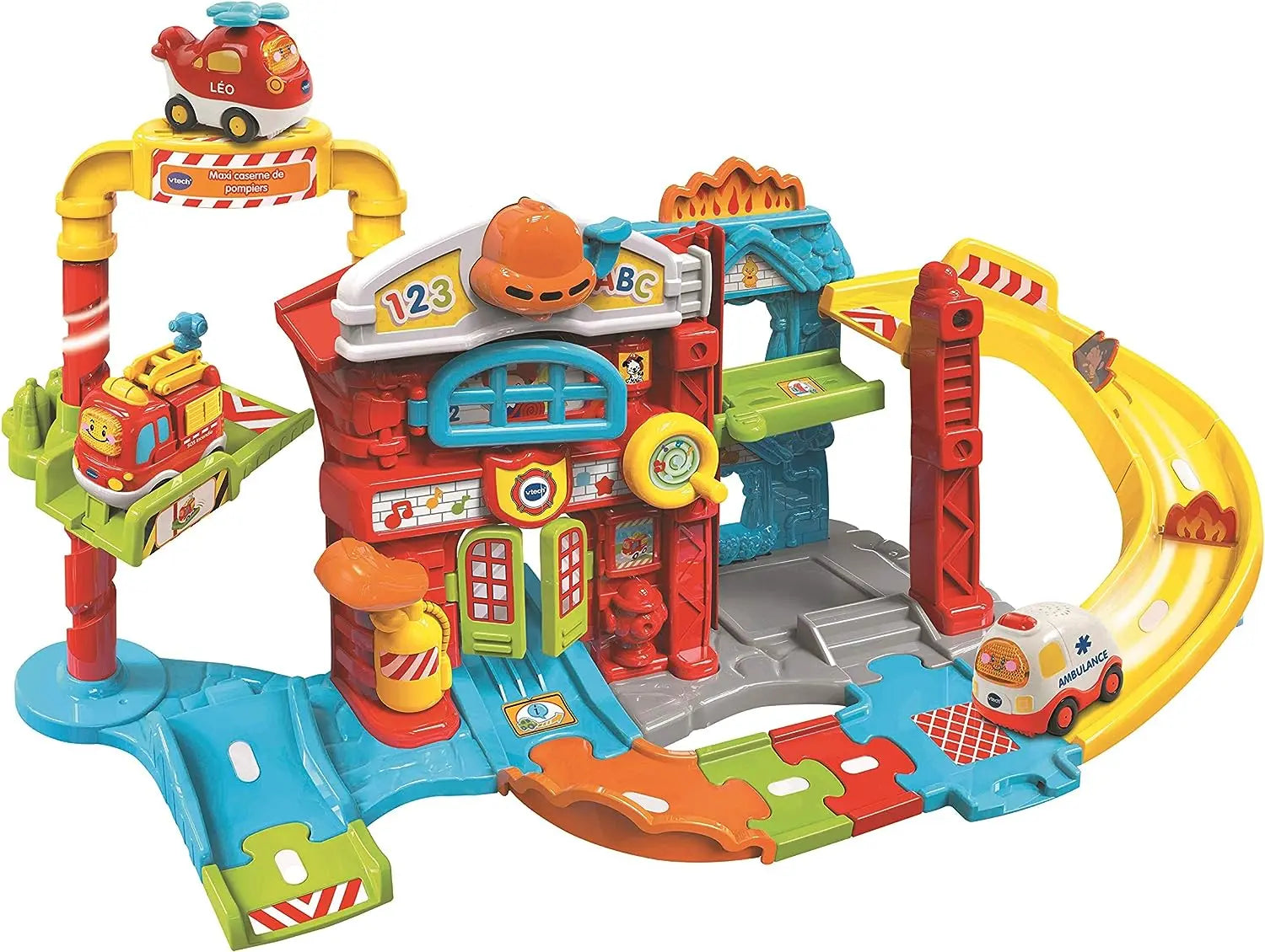 jeux de conduite Maxi Caserne De Pompiers Tut Tut Bolides Vtech playmobil