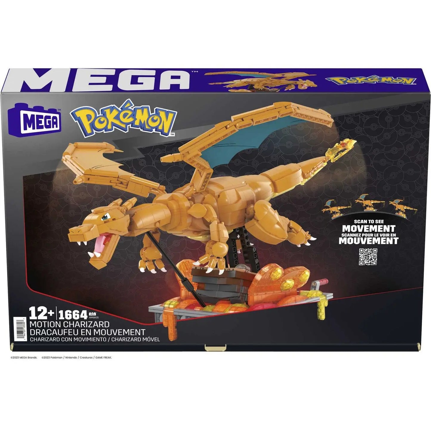 jeux de construction Mega Construx Pokémon Dracaufeu MEGA BLOKS