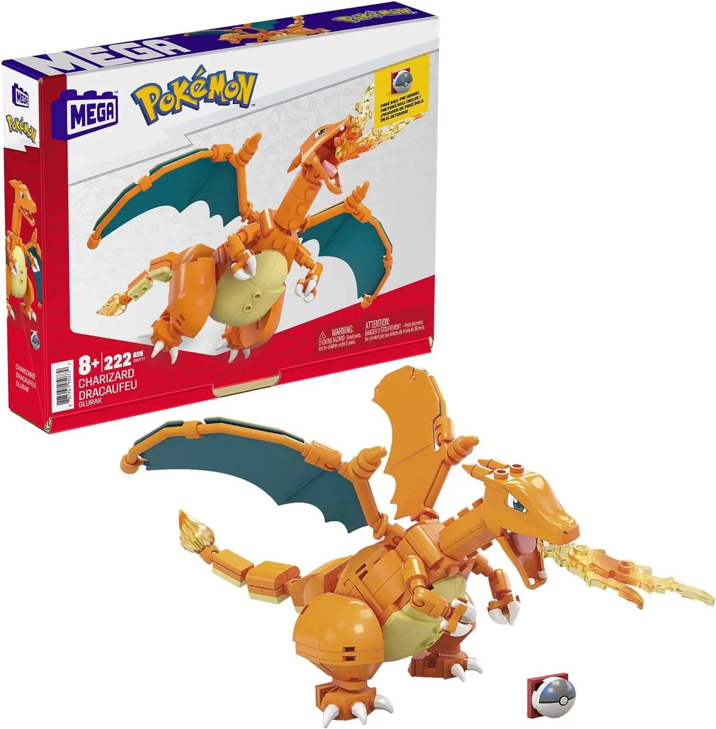 Jeu de construction Mega Construx Pokémon Dracaufeu Mega Brands