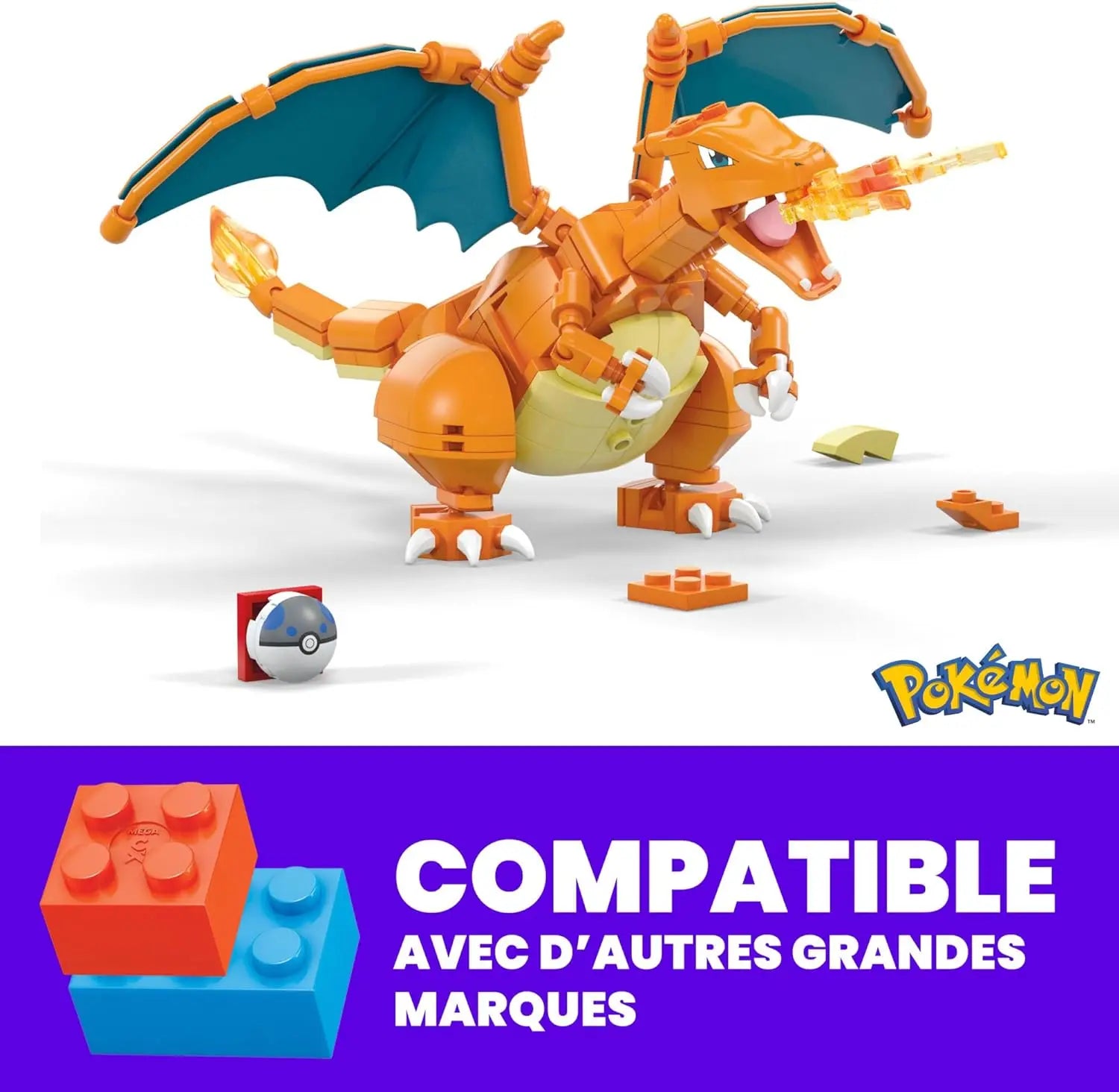 Jeu de construction Mega Construx Pokémon Dracaufeu Mega Brands