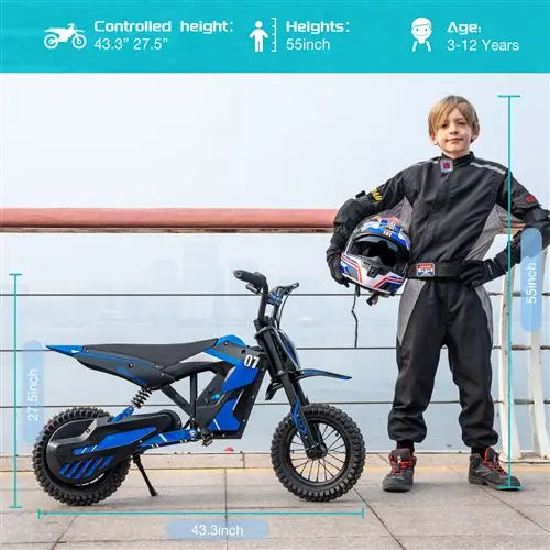 jouet Minimoto Électrique Enfant 300w Kiddiz 24v - Bleu Injusa