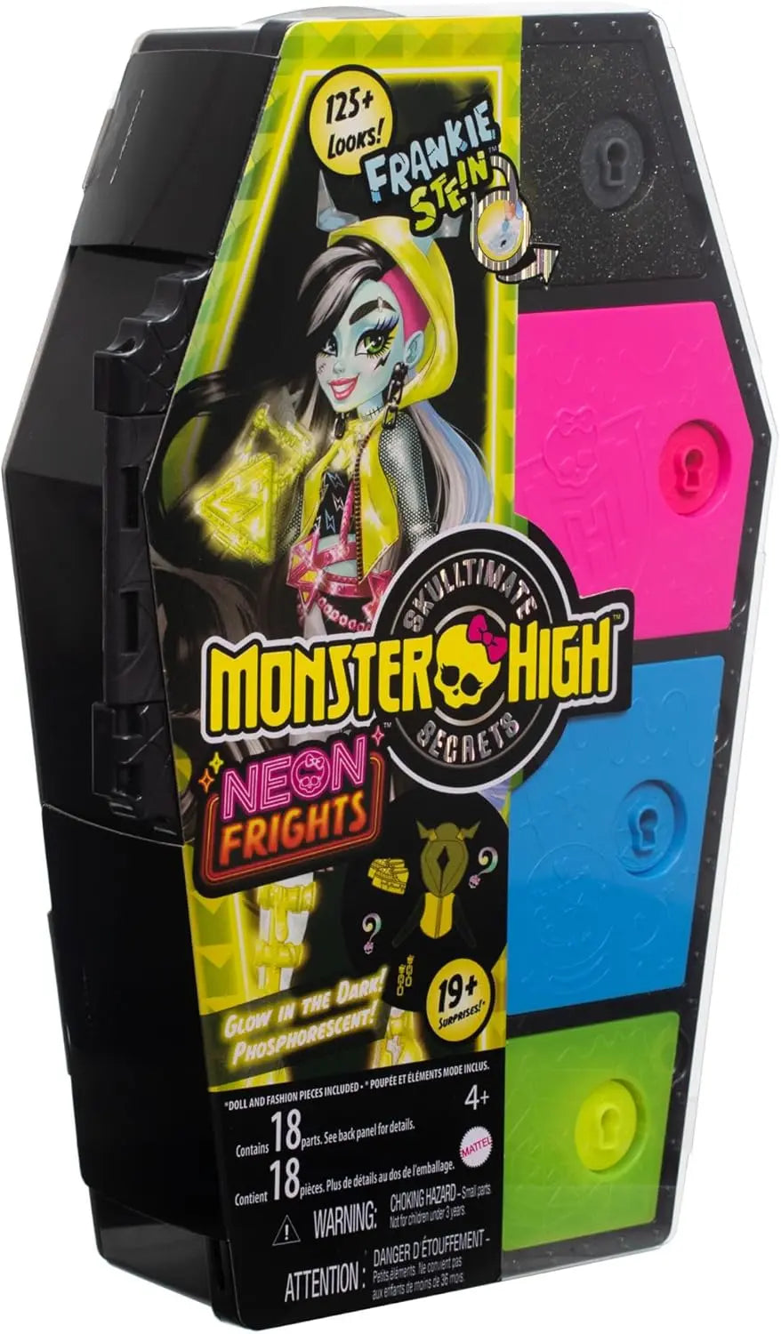 poupée Monster High Coffret Monstrueux Secrets Frankie Stein Série Frayeurs Néon Couleurs Électriques avec 1 Poupée 194735139415 TECIN HOLDING
