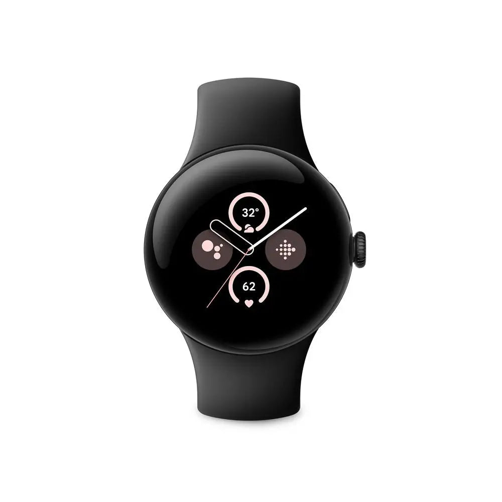 Smart Watch Montre connectée Google Pixel Watch 2 Boîtier en aluminium Noir Mat Bracelet sport Noir Fitbit