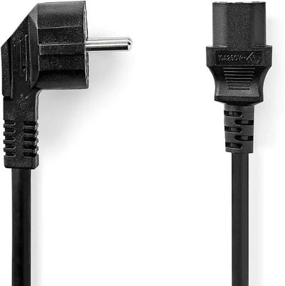 cable d'alimentation NEDIS Power Cable - Schuko Male Angled - IEC-320-C13 - 2.0 m - Noir Nedis