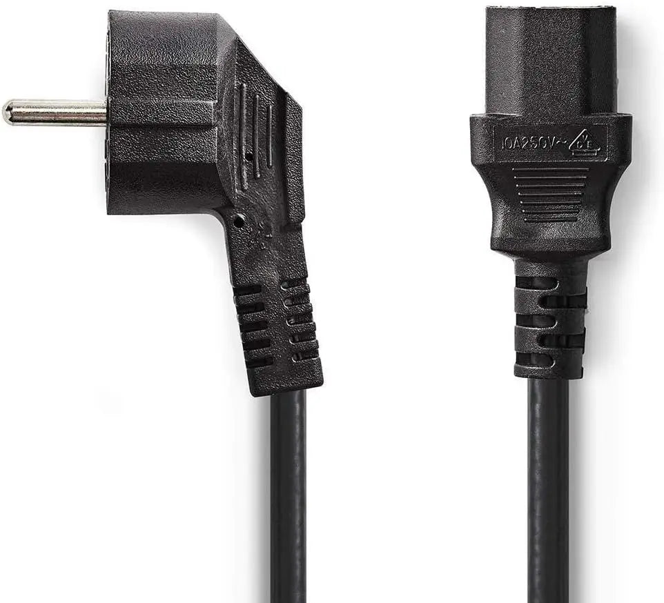 cable d'alimentation NEDIS Power Cable - Schuko Male Angled - IEC-320-C13 - 2.0 m - Noir Nedis