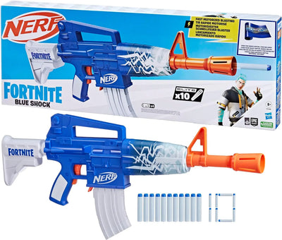 Pistolet nerf Nerf Fortnite Blaster à fléchettes Blue Shock NERF