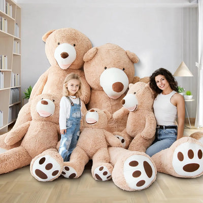 peluches Ours en Peluche géant Ours en Peluche Xxl 100 cm de Hauteur Velours Doux Brun foncé à Aimer king jouet