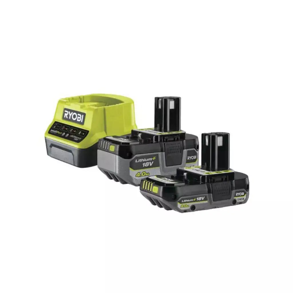 batterie Pack 2 batteries RYOBI 18V One+ 4.0Ah et 2.0Ah - chargeur rapide 2.0Ah RC18120-242X auchan