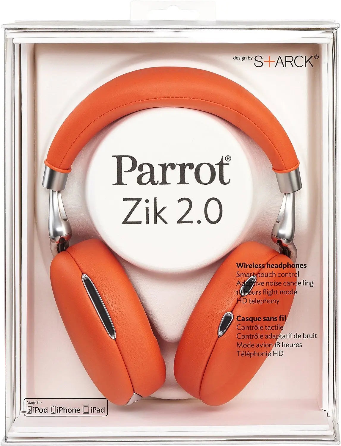 Parrot ZiK 2.0 by Philippe Starck Orange - Casque audio Bluetooth  freeshipping - Tecin.fr – TECIN HOLDING