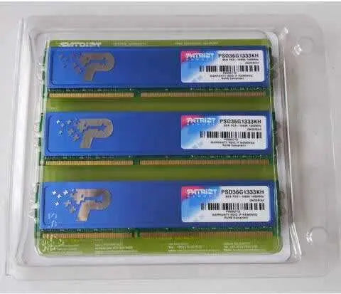 Patriot Signature Line RAM Mémoire 6 Go : 3 x 2 Go DDR3 1333 MHz PC3-10600 Tecin.fr
