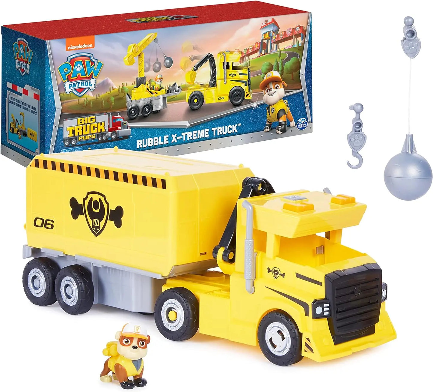 Jouetq pour enfant Paw Patrol Rubble 2-in-1 Transforming X-Treme Truck With Excavator Paw Patrol