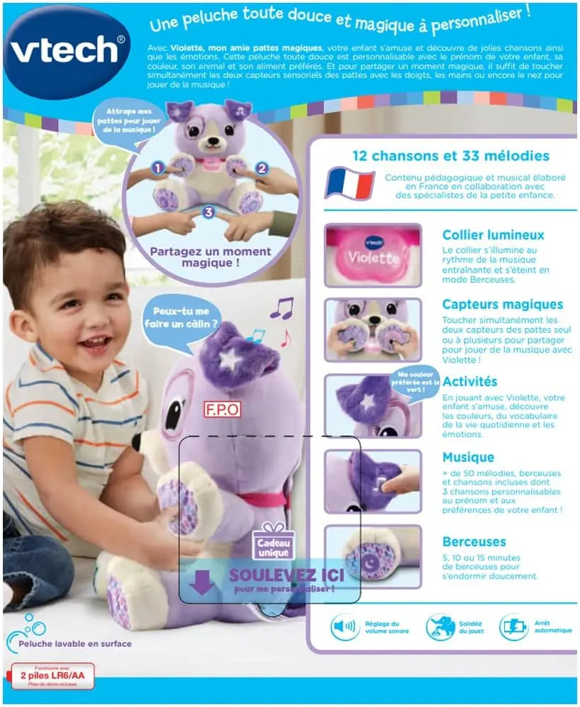 peluche Peluche Baby Paws mon bébé chien Vtech Baby