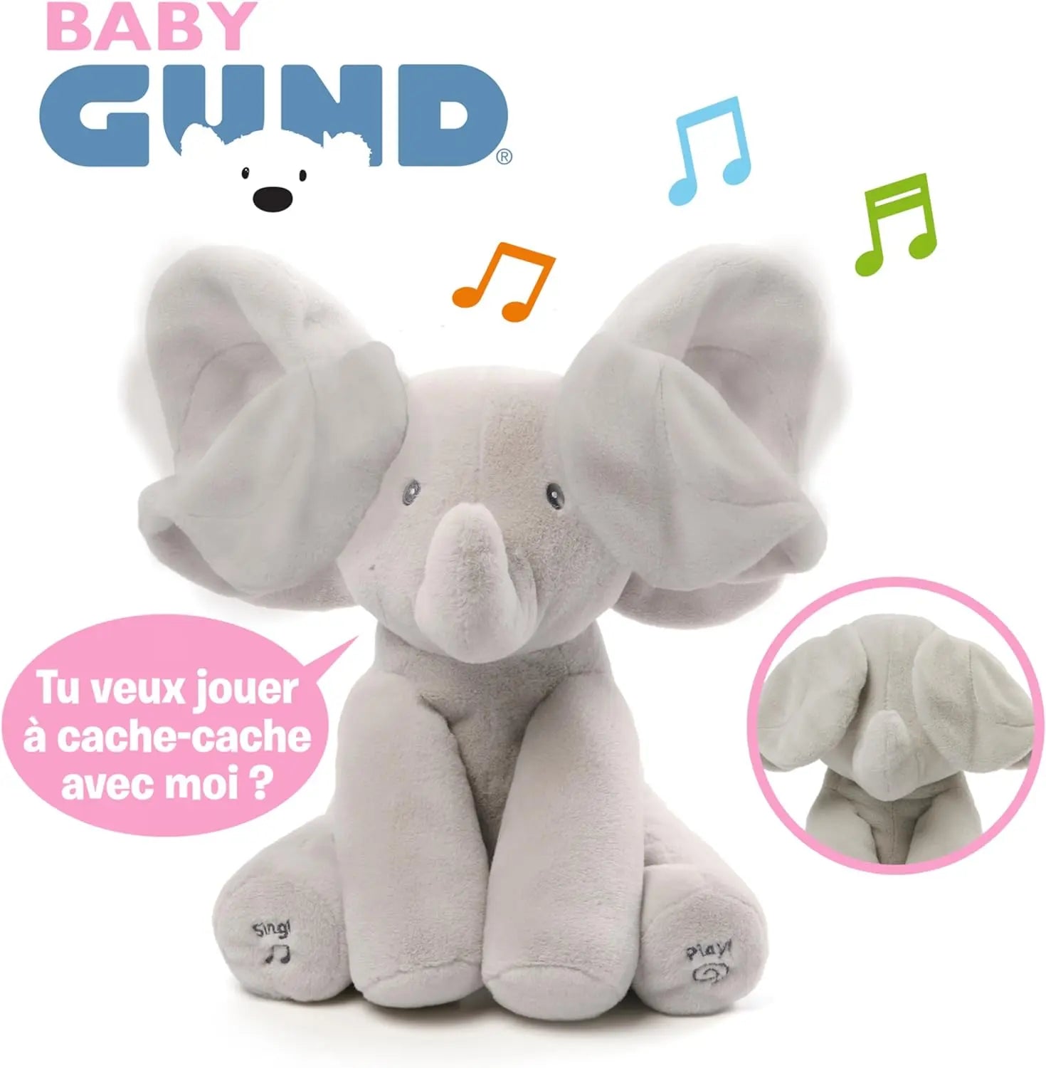 peluches Peluche Gund Flappy L éléphant GUND