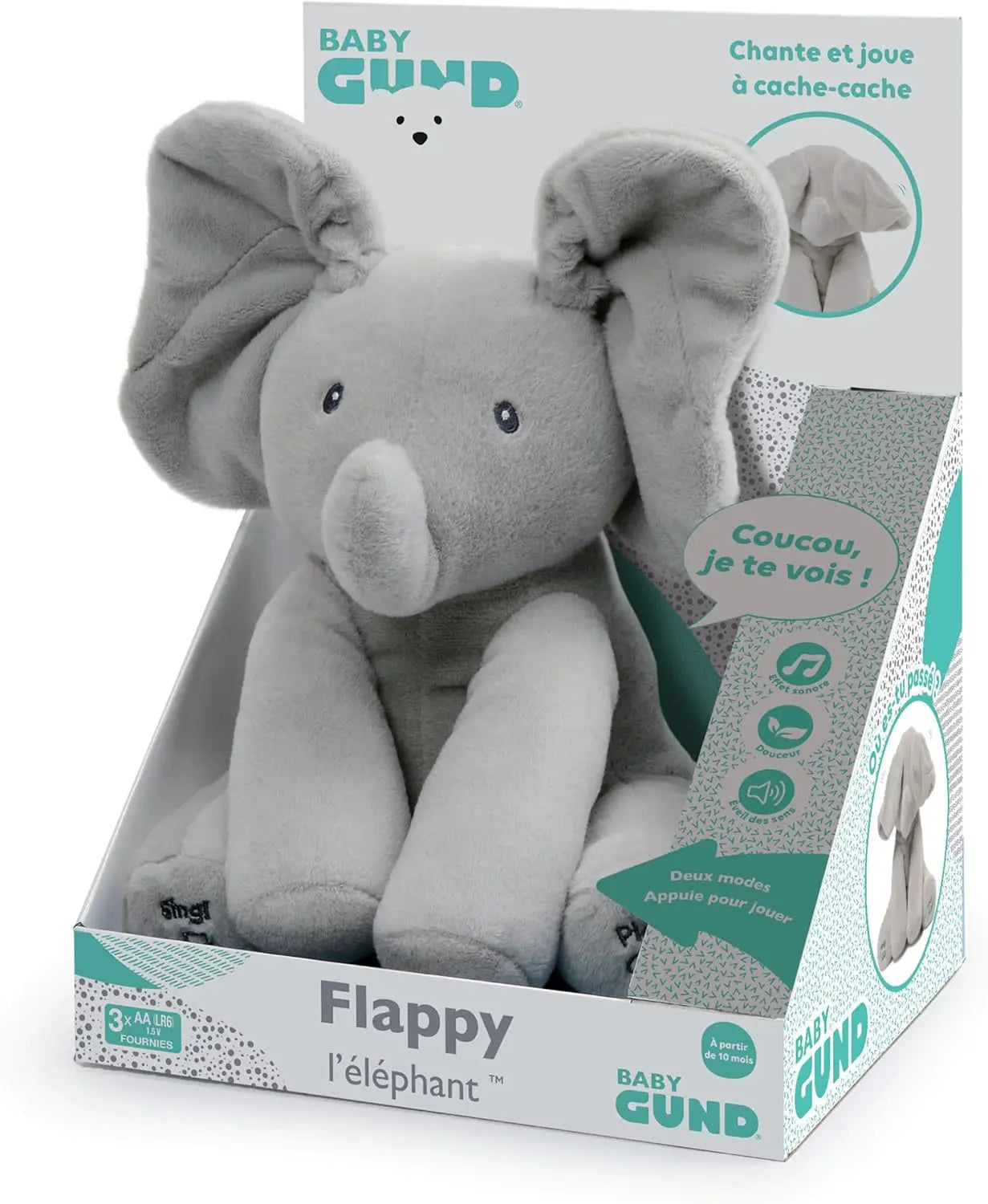 peluches Peluche Gund Flappy L éléphant GUND