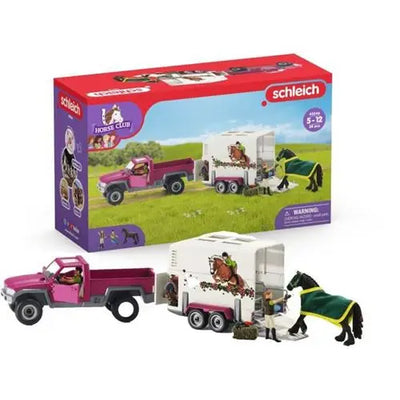 jouet Pick-up avec remorque pour cheval Schleich scheilch