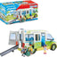 jouet Playmobil 71329 Bus Scolaire - City Life - avec Trois Personnages, Un Bus Scolaire avec Le Toit Amovible, Un Fauteuil Roulant, des Sacs à Dos et des Accessoires - Dès 4 Ans playmobil