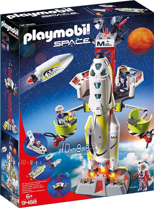 Jouet Playmobil 9488 Fusée Mars avec plateforme de lancement playmobil