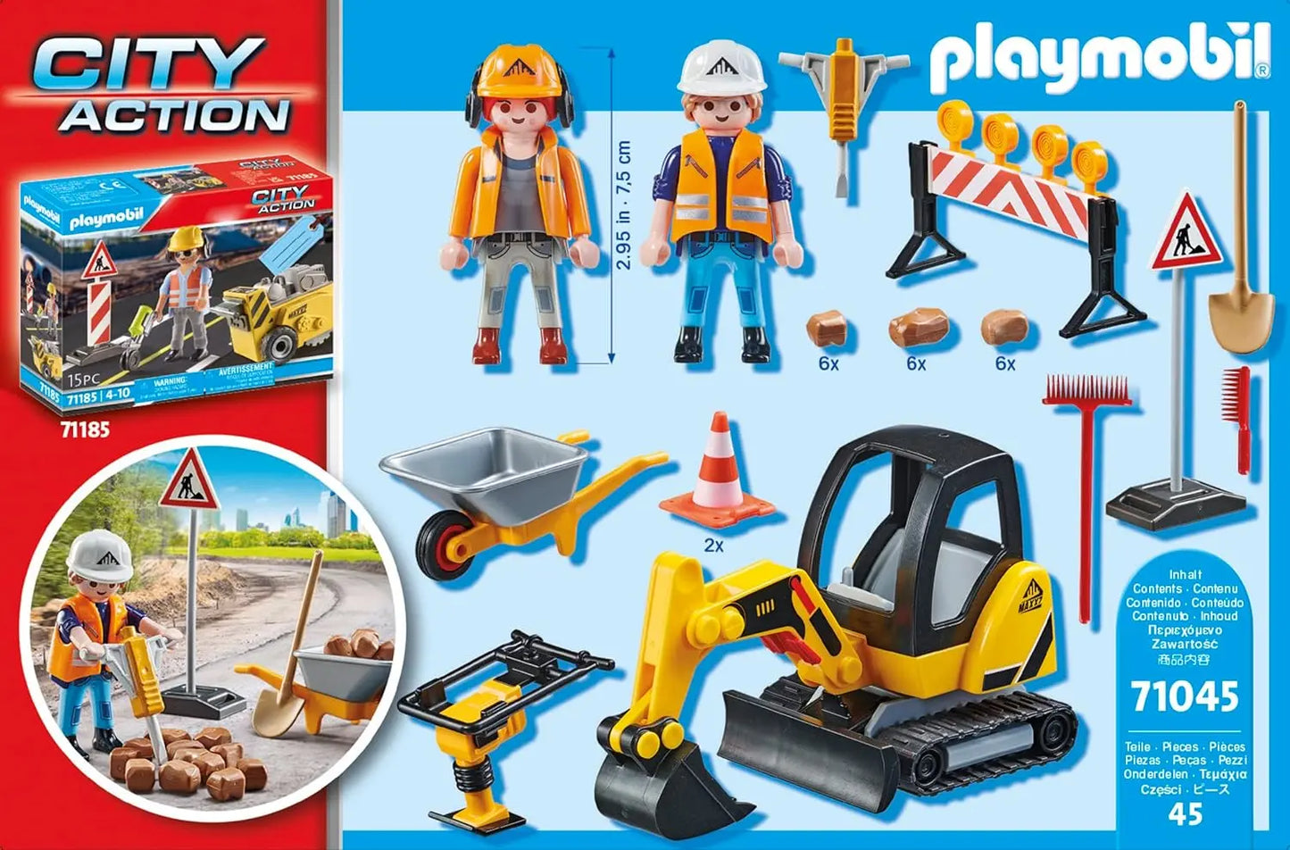 playmobil Playmobil City Action Ouvriers de voirie playmobil