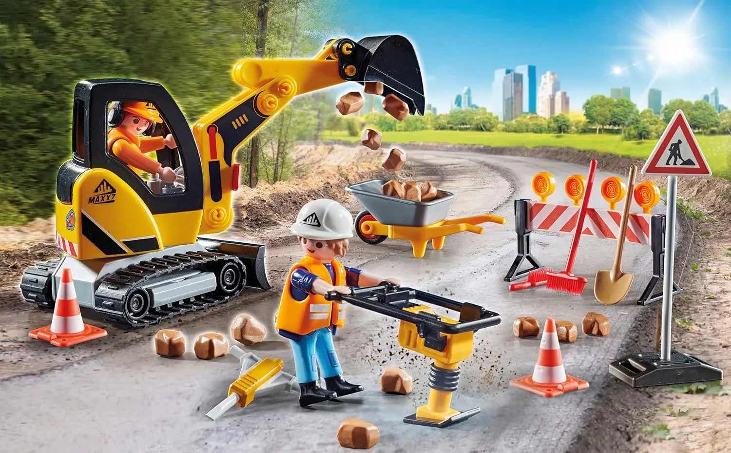 playmobil Playmobil City Action Ouvriers de voirie playmobil