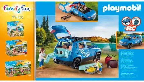 jouet Playmobil Famille avec voiture et caravane playmobil