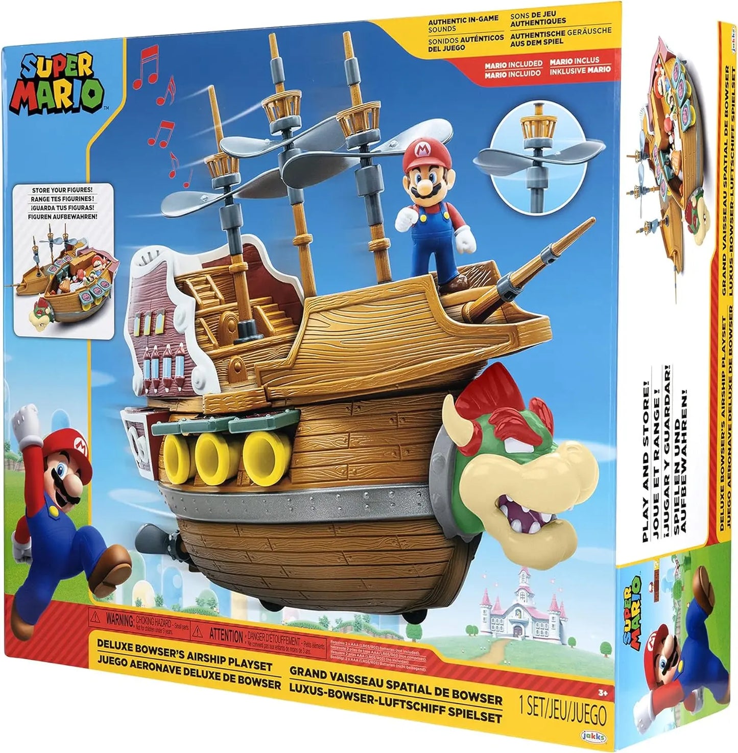 jouet pour enfant Playset Super Mario Jakks Pacific Bâteau de Bowser Funko