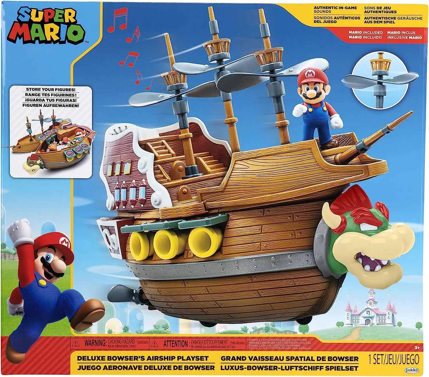 jouet pour enfant Playset Super Mario Jakks Pacific Bâteau de Bowser Funko