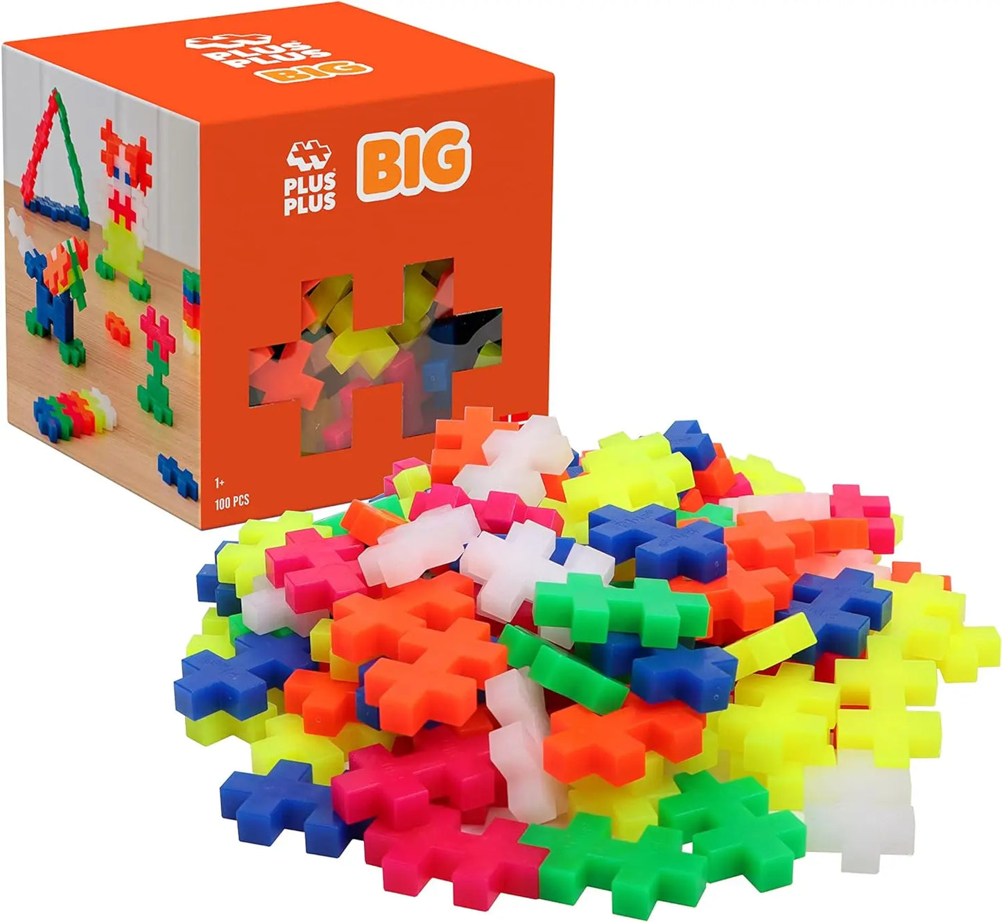 Jeu de construction Plus Plus ++ Recharges Big Neon 100 pieces PLUS PLUS