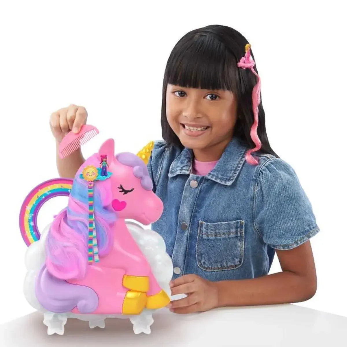 jouet Polly Pocket Salon Licorne Arc en ciel Cdiscount