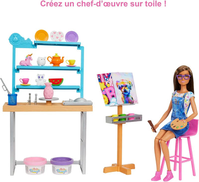 jouets Poupée Barbie Atelier artistique Smoby