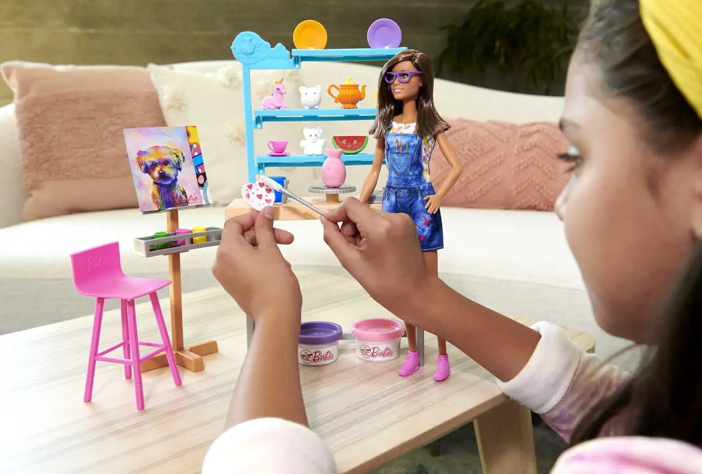 jouets Poupée Barbie Atelier artistique Smoby