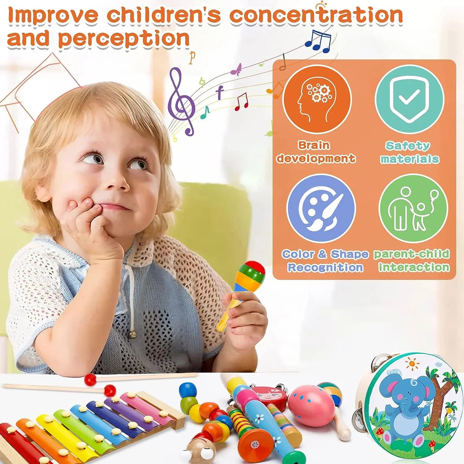 Purpledi 33PCS Instruments de Musique pour Enfants, Instrument – TECIN  HOLDING