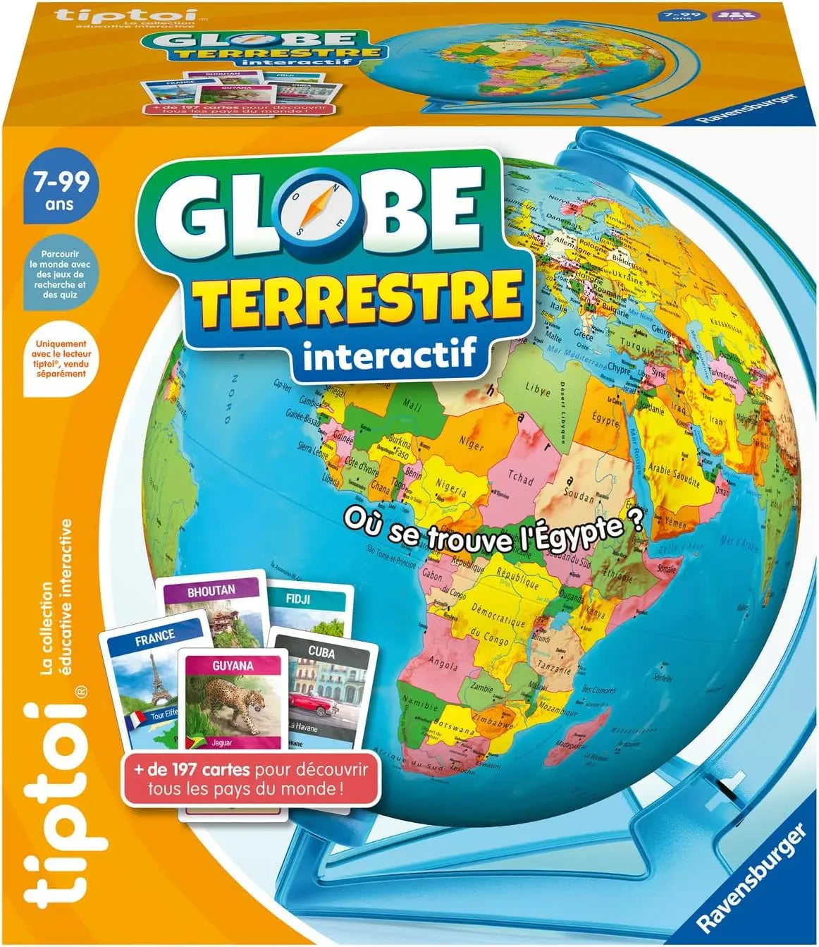 jeu éducatif Ravensburger tiptoi Globe terrestre interactif Ravensburger