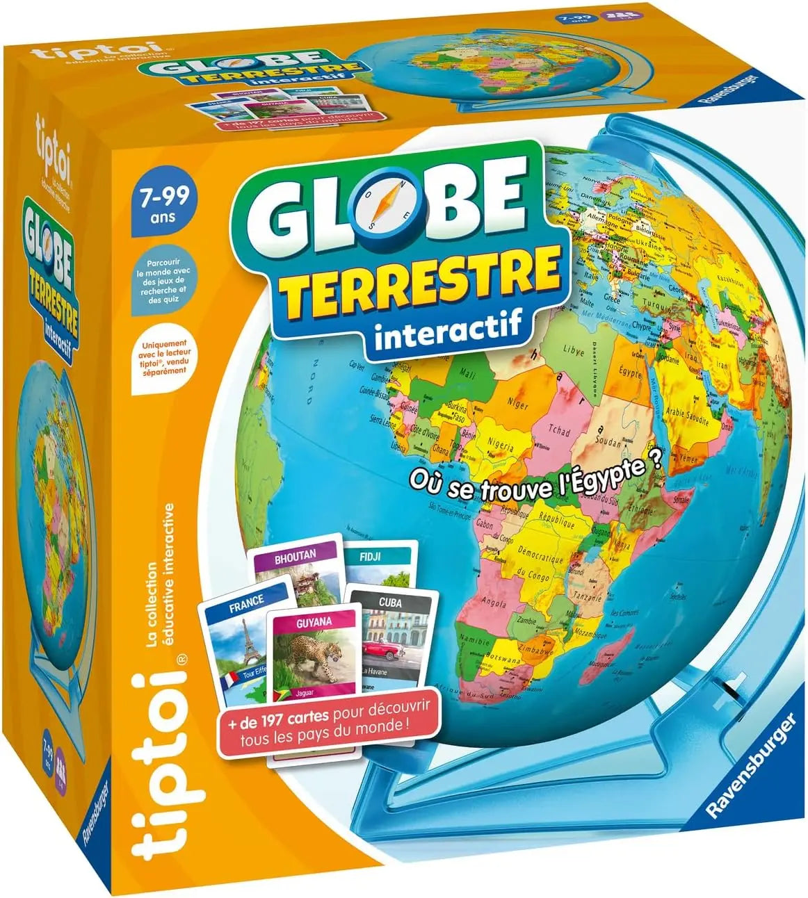 jeu éducatif Ravensburger tiptoi Globe terrestre interactif Ravensburger