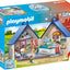 lego Playmobil 70111 City Life / Restaurant Americain Diner transportable lego