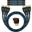 HDMI Cable Câble HDMI 4K 2meter Câble HDMI par Ethernet en Nylon Tressé Supporte 3D/ Retour Audio - Cordon HDMI pour Lecteur Blu-Ray Newtechno