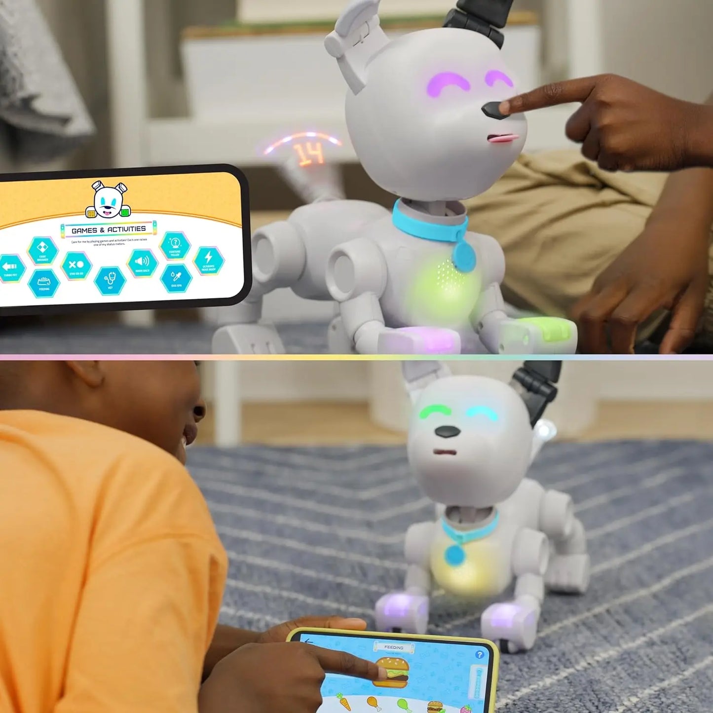 jouet pour enfant Robot chien interactif Lansay Dog-E Blanc HAIBOXING