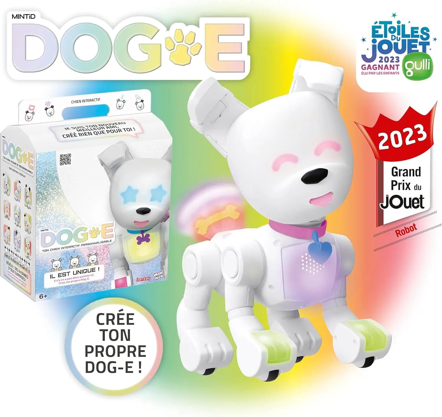 jouet pour enfant Robot chien interactif Lansay Dog-E Blanc HAIBOXING