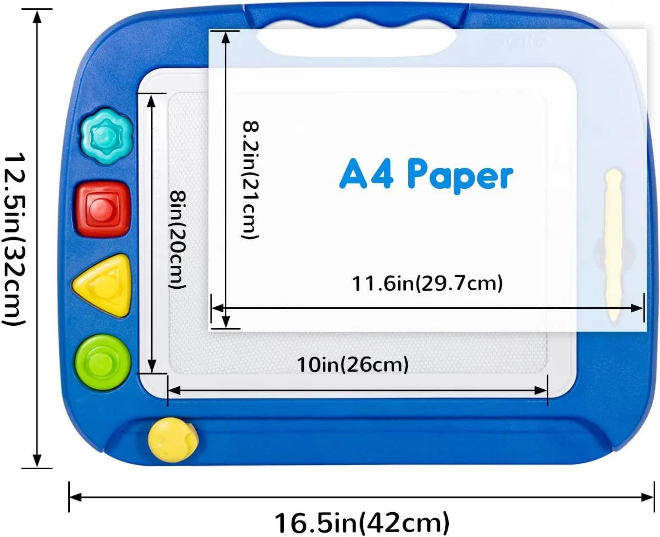 jeux de construction SGILE Ardoise Magique Grande 42 X 33 cm Enfant Tableau de Dessin Magnétique MEGA BLOKS