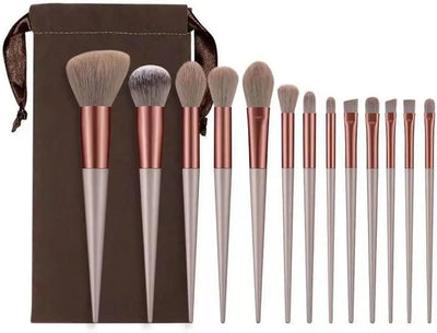 jeux SJBAUTYO 13 Pièces Pinceaux Maquillages Professionnel Set,lot pinceau maquillage, de Pinceaux Maquillage Cosmétique Pinceaux Kit pour Ombre à Paupières,brun iello