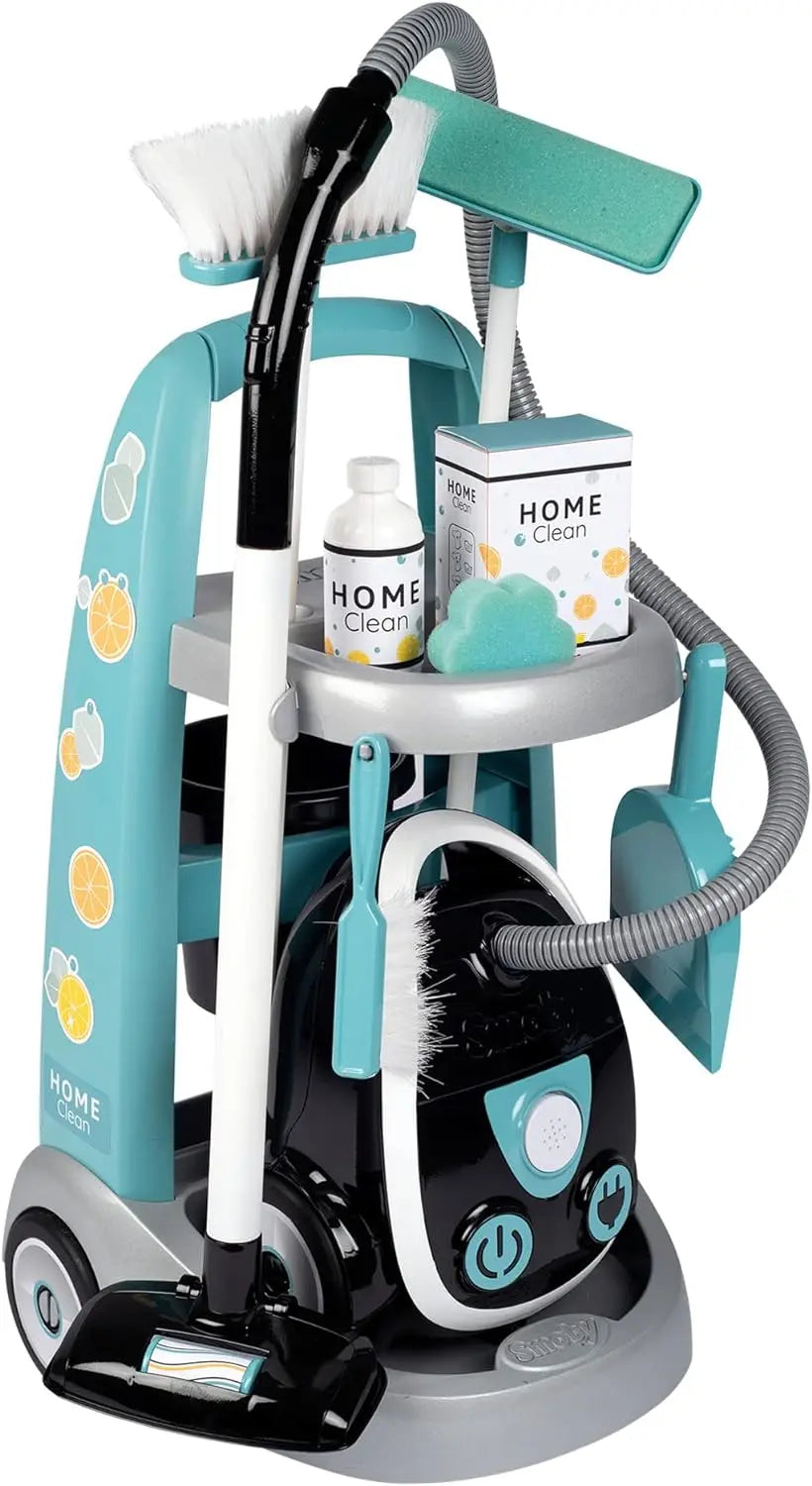 jouet Smoby Chariot de Ménage + Aspirateur Clementoni